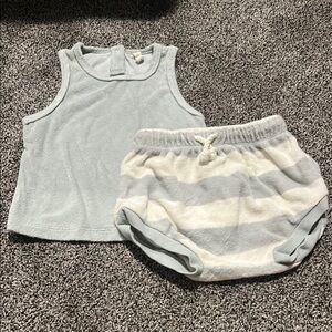 Quincy Mae Light Blue and Cream Set